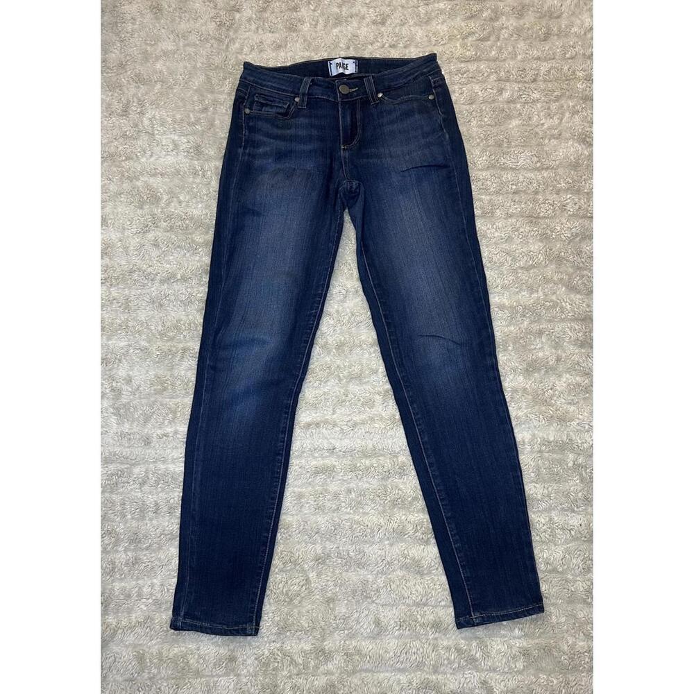Paige 'Verdugo Ankle' medium wash low-rise skinny denim jeans Size 26